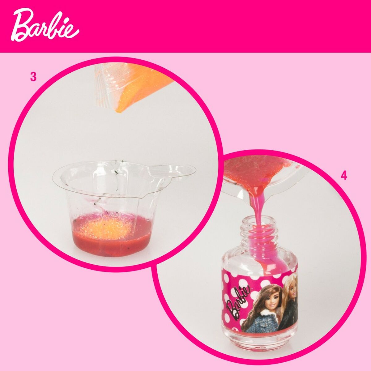 Kit to create Makeup Barbie Studio Color Change Nagellack 15 Delar
